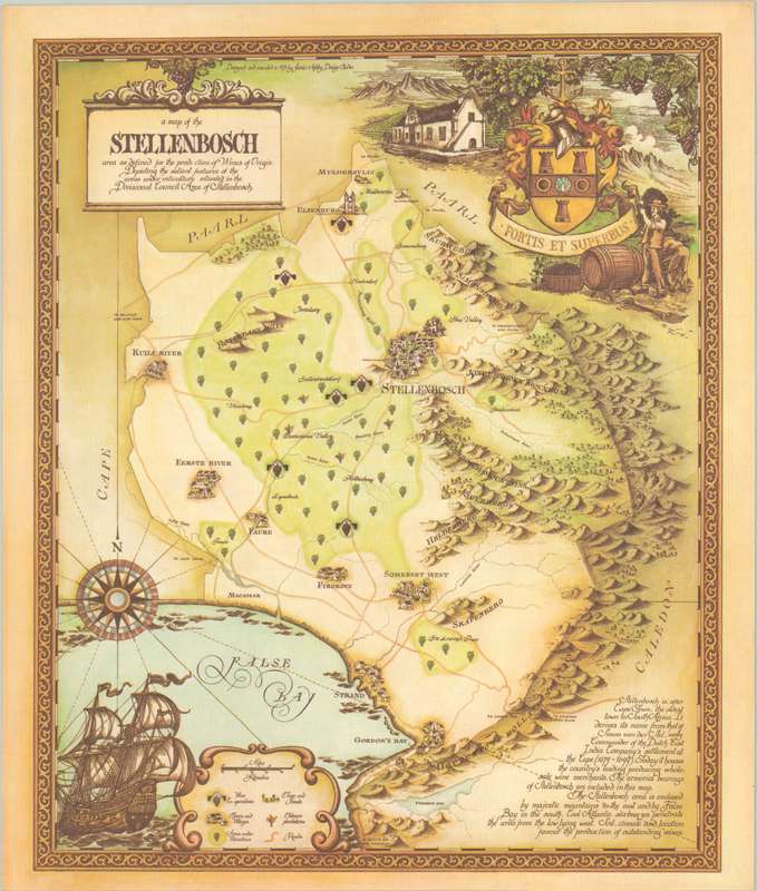 Set : Wine Maps of the Cape - complete set of 12