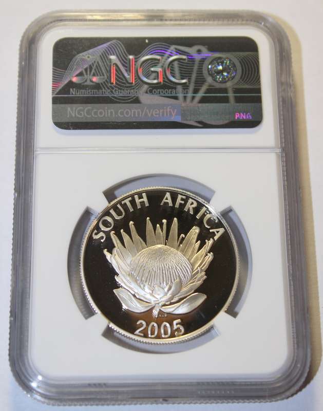 2005 1 RAND AlBERT LUTHULI NGC GRADED PF70 UC