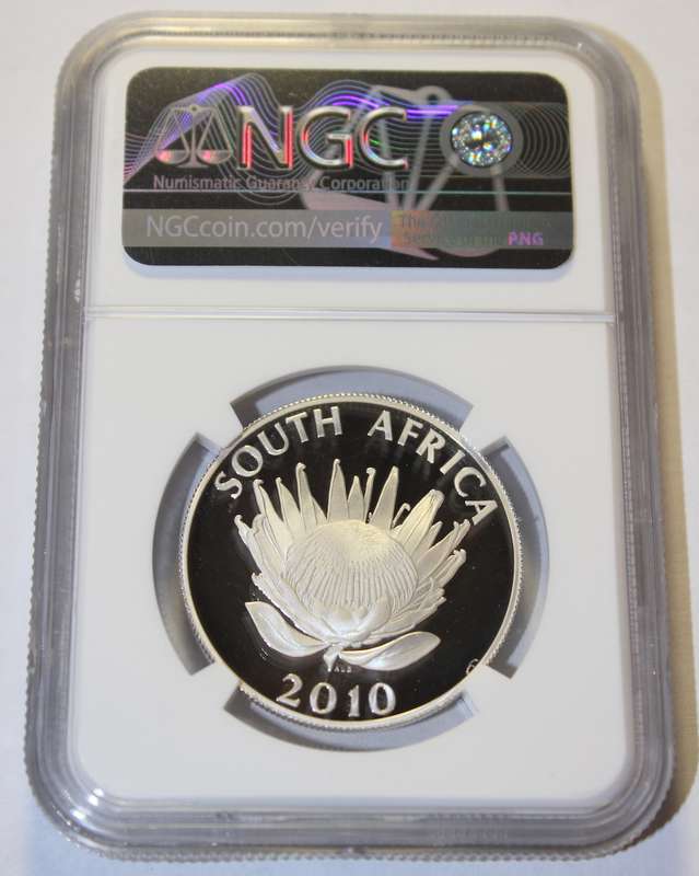 2010 1 RAND NADINE GORDIMER LAUREATE NGC GRADED PF70 UC