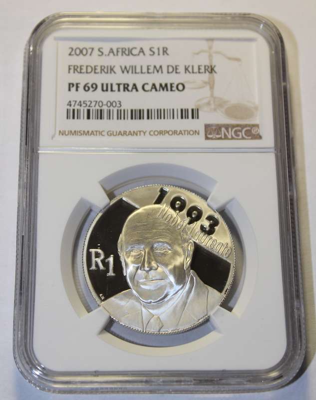 2007 1 RAND DE KLERK NGC GRADED PF69 UC