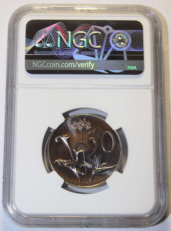 1965 50 CENT AFRIKAANS NGC GRADED PF67
