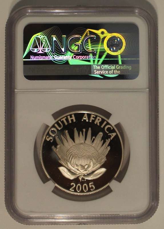 2005 1 RAND AlBERT LUTHULI NGC GRADED PF69 UC