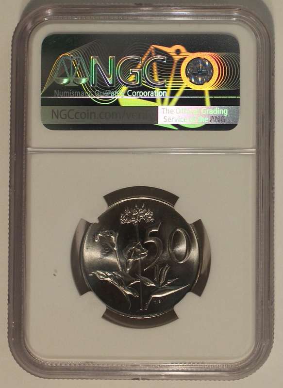 1965 50 CENT AFRIKAANS NGC GRADED PF67
