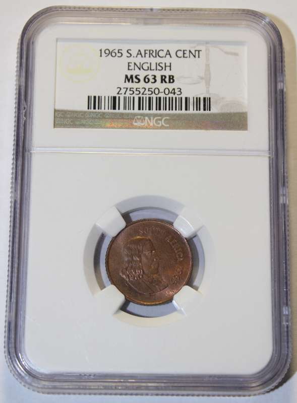 1965 1 CENT  NGC GRADED MS63 RB