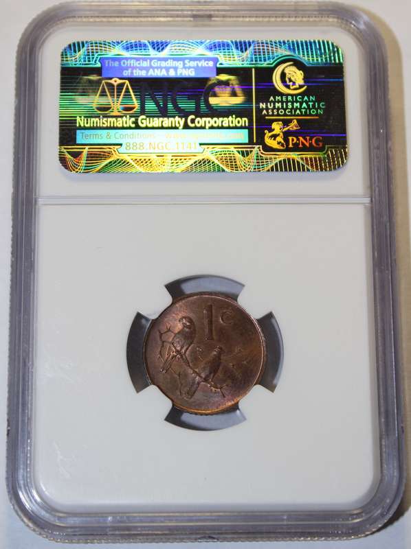1965 1 CENT  NGC GRADED MS63 RB