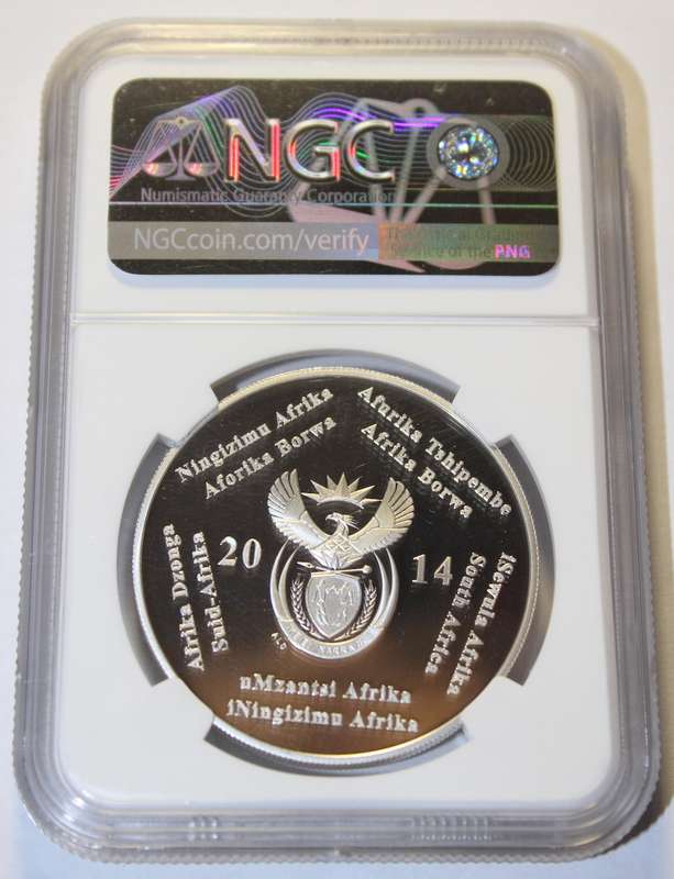2014 2 RAND 20 YEARS OF DEMCRACY  NGC GRADED PF69 UC