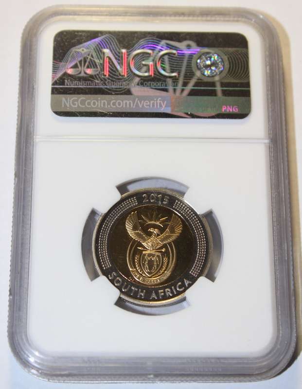 2015  5 RAND COINAGE OF GRIQUA TOWN NGC GRADED PF69 UC