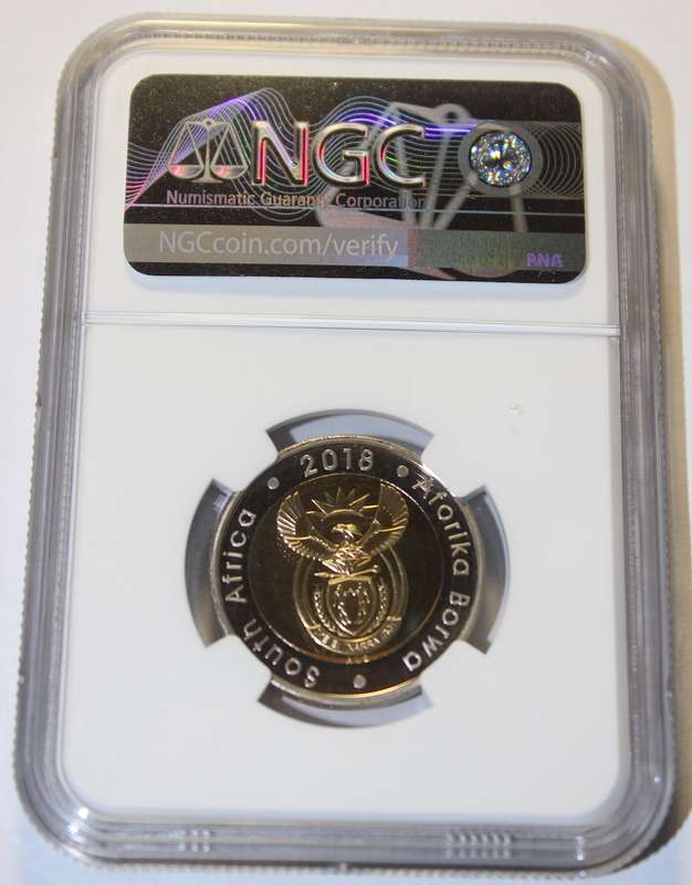 2018 5 RAND MANDELA CENTENARY NGC GRADED PF69 UC For TAZZMO