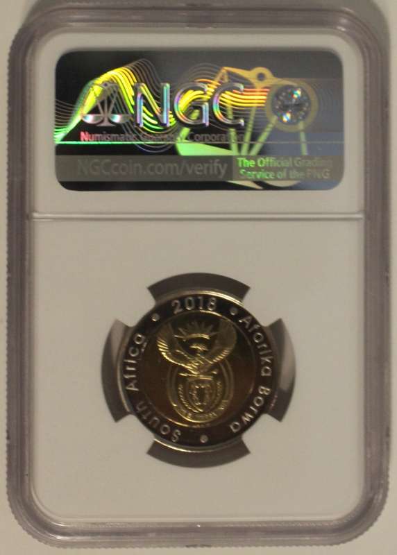 2018 5 RAND MANDELA CENTENARY NGC GRADED PF69 UC
