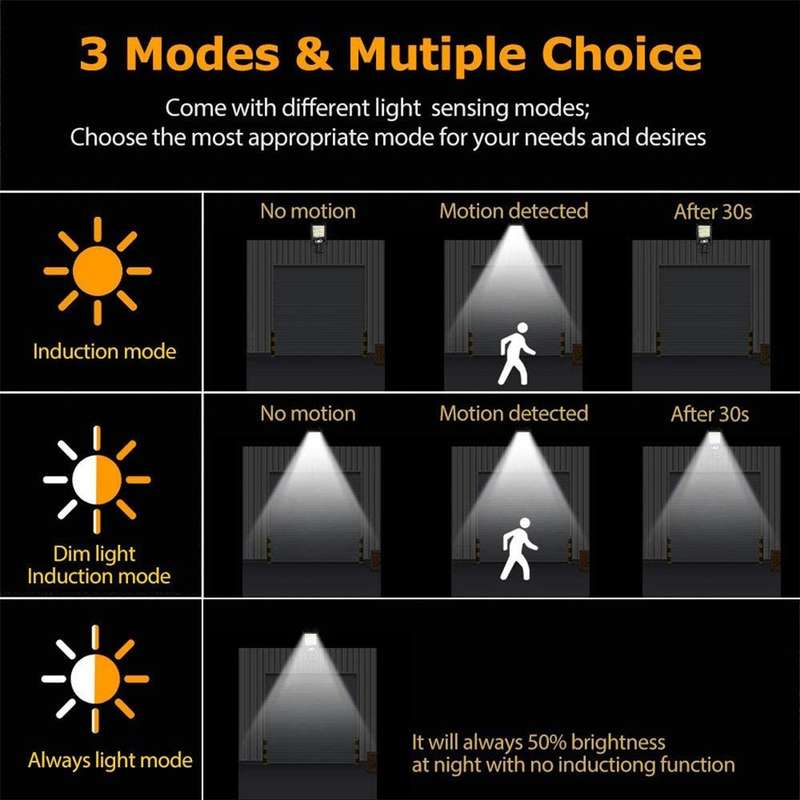 48 Cob led outdoor waterproof solar street Light with sensor