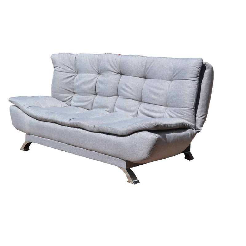 Classic Grey Sleeper couch - Tapestry - Silver legs - Easy to use