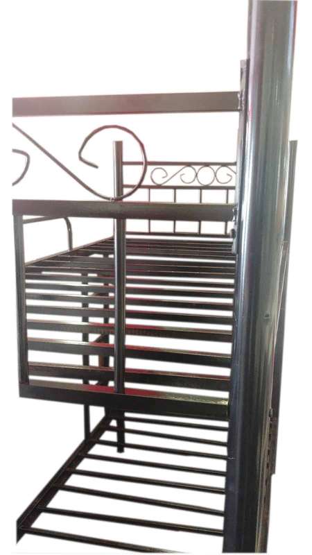 Steel Double Bunk Bed - Single top, Double bottom - Assembled