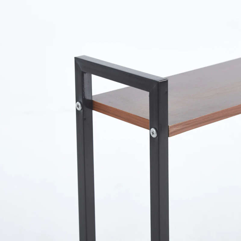 2 Tier Storage Rack - Kitchen Shelf - Metal frame and wooden shelves