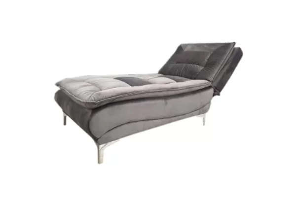 Sleeper chair in grey velvet - Recliner - 3 different positions