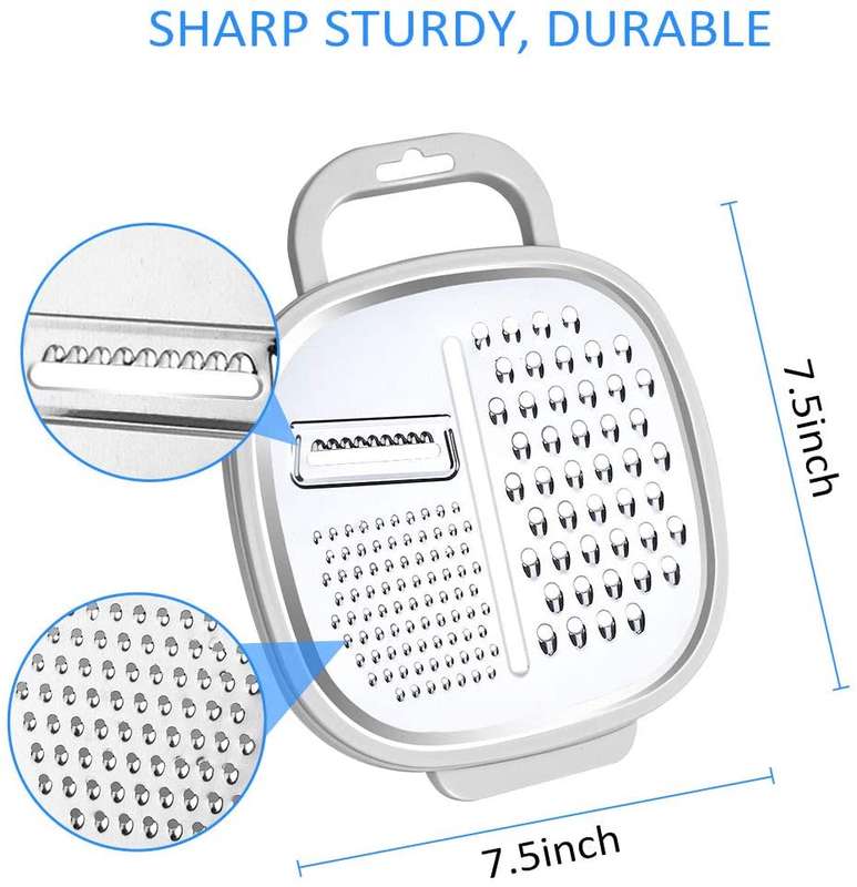 Cheese Grater With Container And Lid For Cheese, Vegetables