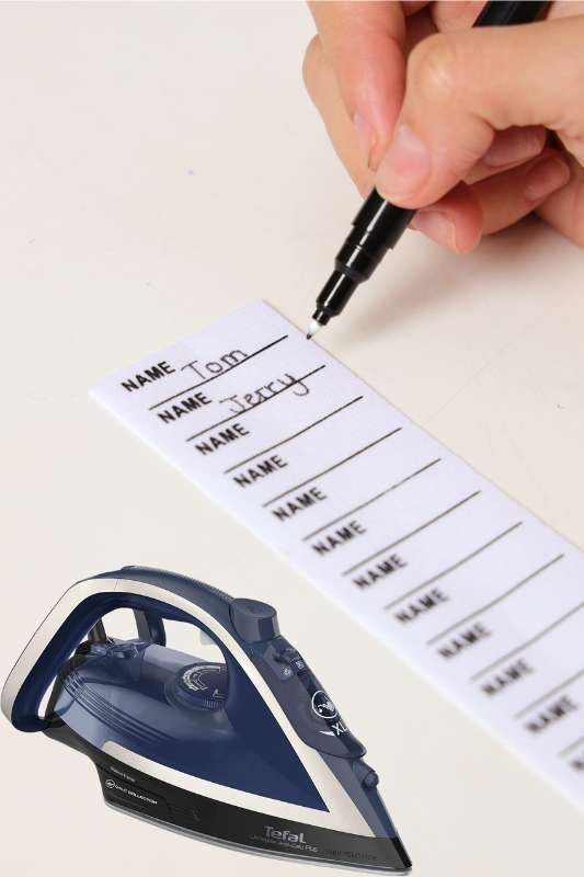 Senza® 3 Textile Markers With 100 Writable Iron-On Name Tags For Clothes