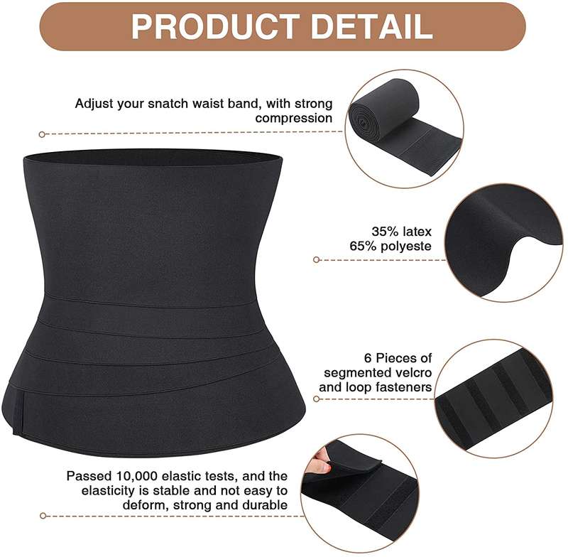 SENZA WAIST TRAINER FOR WOMEN-SNATCH BANDAGE TUMMY SWEAT WRAP