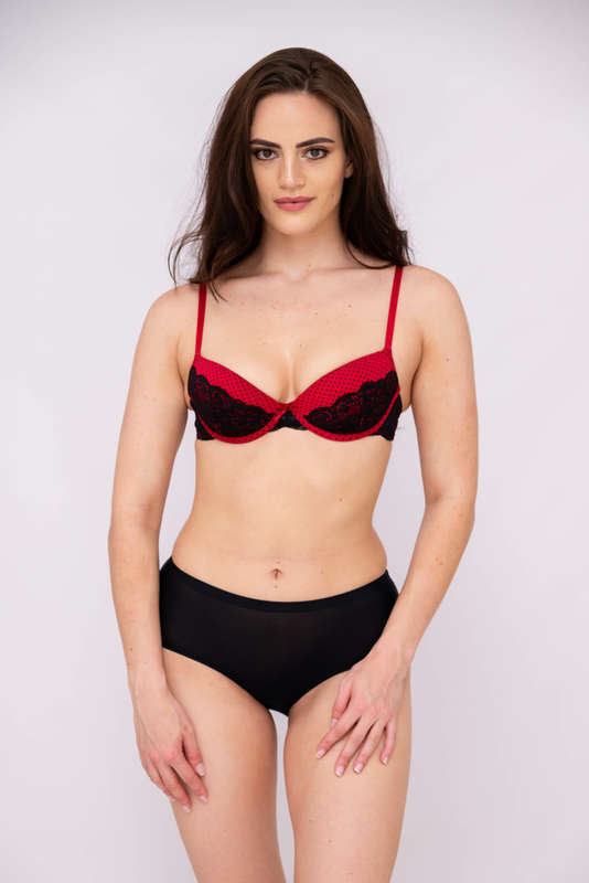 Senza Comfortable Underwire Push Up Bra &amp; Panty Combo