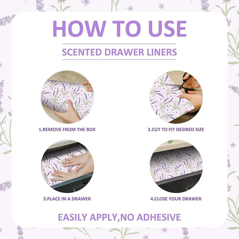 Scented Drawer Liners Box Of 6 Lavender Or Magnolia