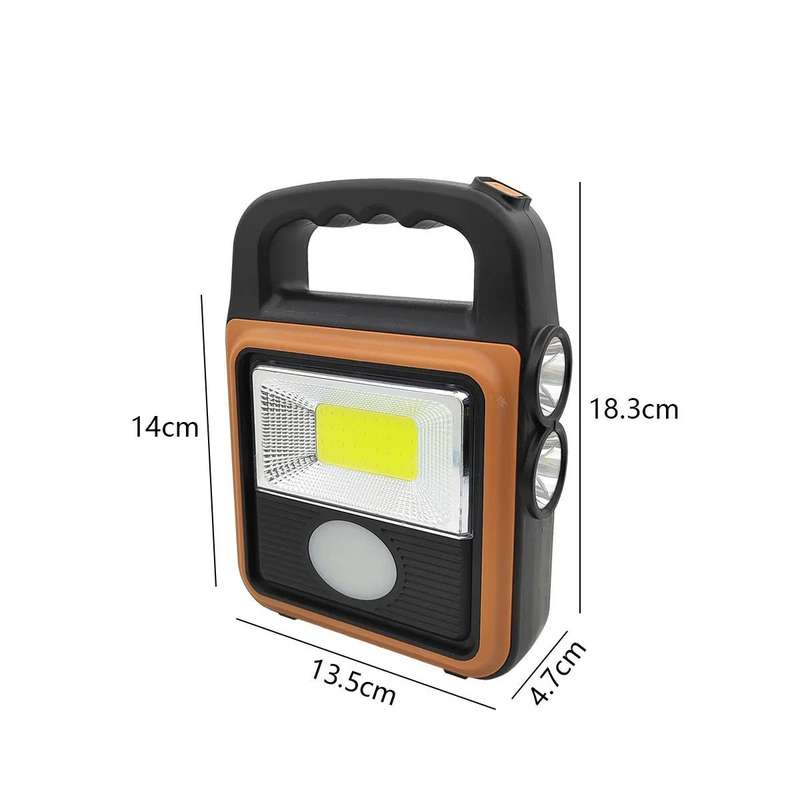 Portable 3 IN 1 Solar USB Rechargeable Power Bank LED Work Light