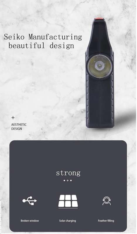 Portable 3 IN 1 Solar USB Rechargeable Power Bank LED Work Light