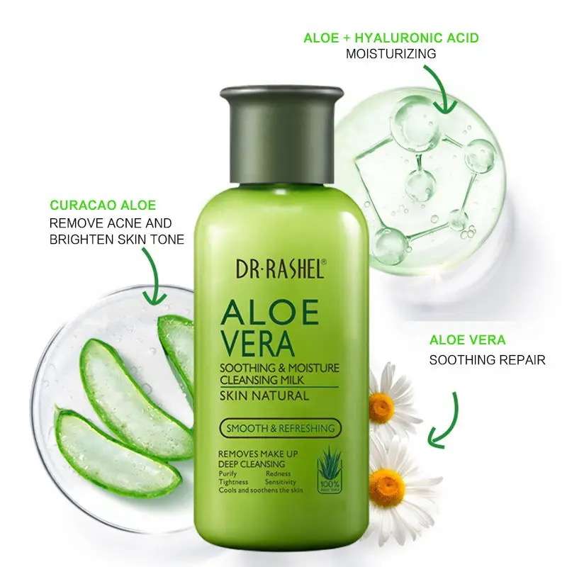 Dr Rashel Aloe Vera Soothing & Moisture Cleansing Milk Skin Natural Smooth & Refreshing 160ml