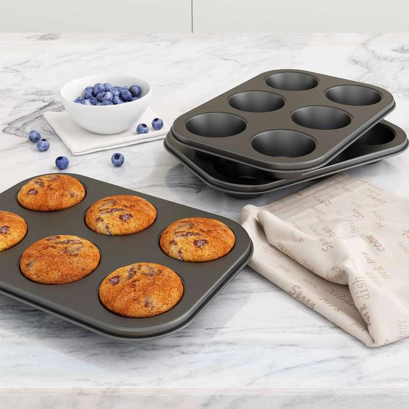 6 Cup Non Stick Cupcake Muffin Pan Carbon Steel