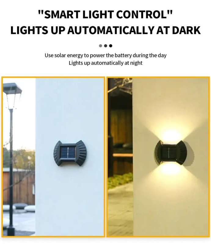 Solar Double Head Wall Light Box Of 2