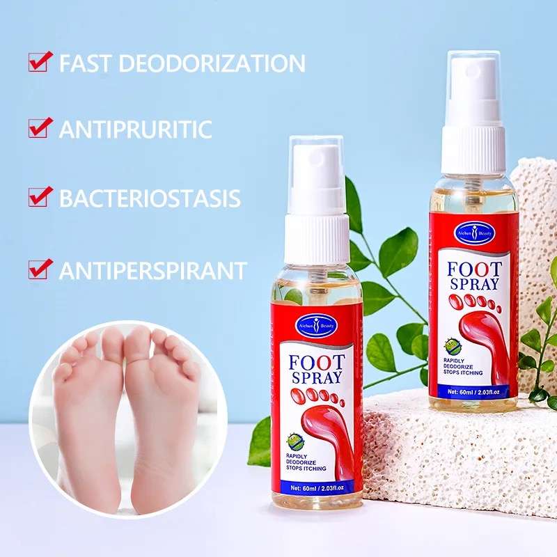 Foot Fissure Treatment Odor Removal Anti Sweat Fungus Foot Spray 60ml