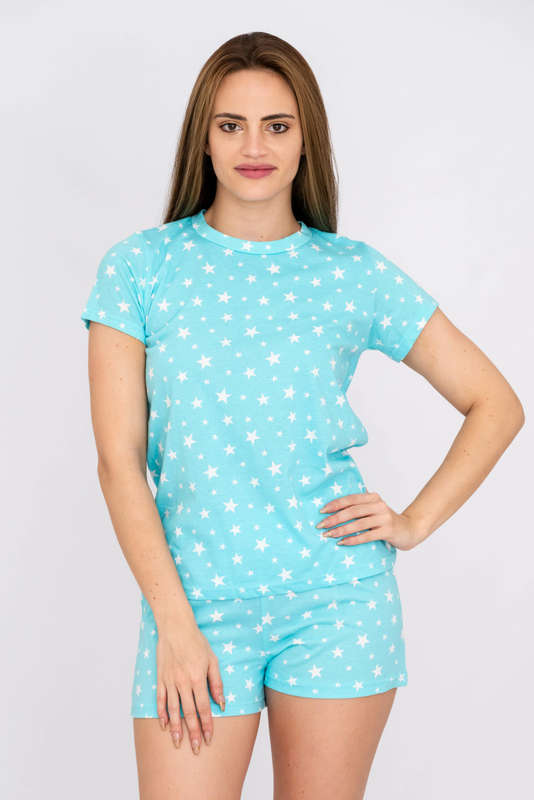 Ladies Printed Short Pyjama Set