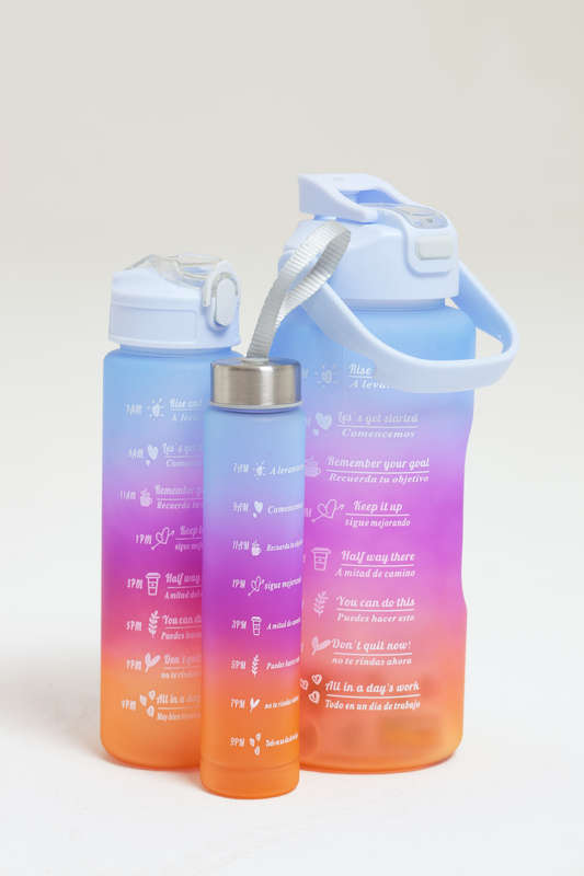 Motivational Water Bottle 3 Piece Set