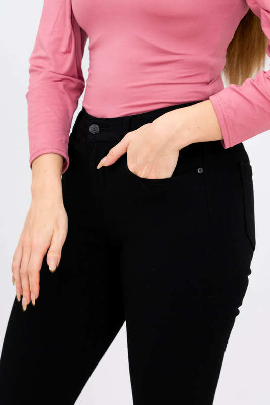 Women's Black Stretch High Rise Skinny Jeans