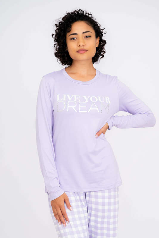 Ladies Printed Winter Pyjama Tops Only