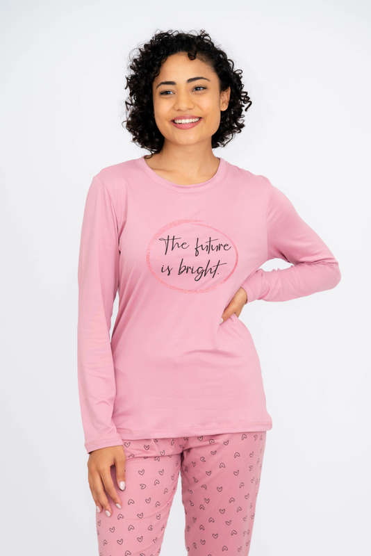 Ladies Printed Winter Pyjama Tops Only