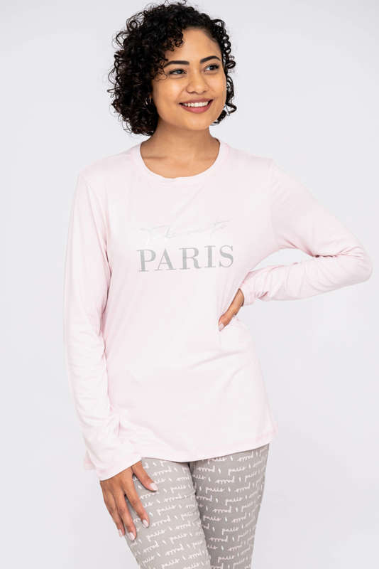 Ladies Printed Winter Pyjama Tops Only