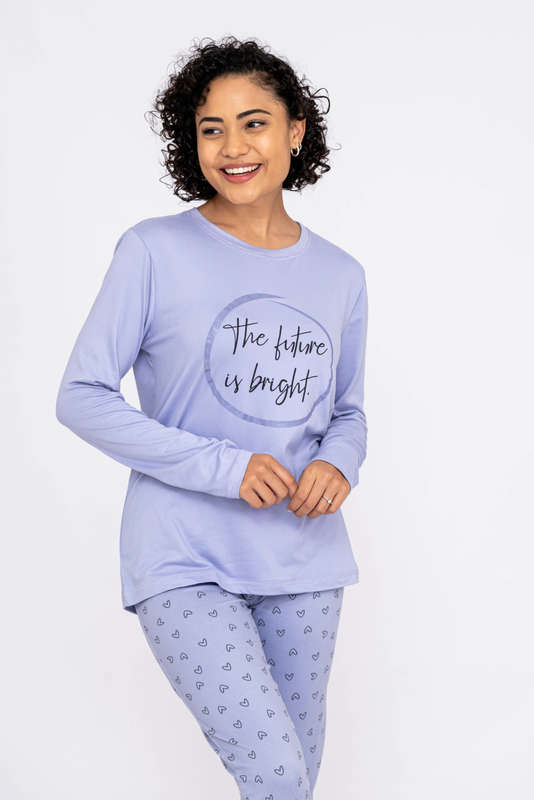 Ladies Printed Winter Pyjama Tops Only