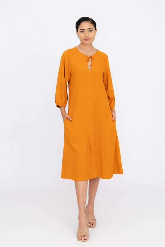 Noa Midaxi Long Sleeve Dress With Pockets