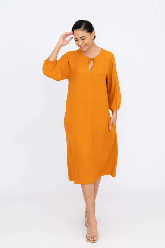 Noa Midaxi Long Sleeve Dress With Pockets