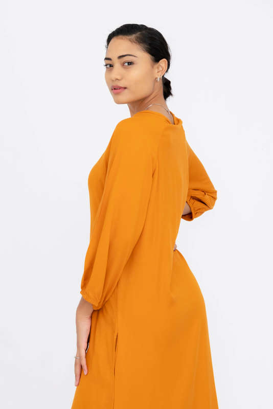 Noa Midaxi Long Sleeve Dress With Pockets