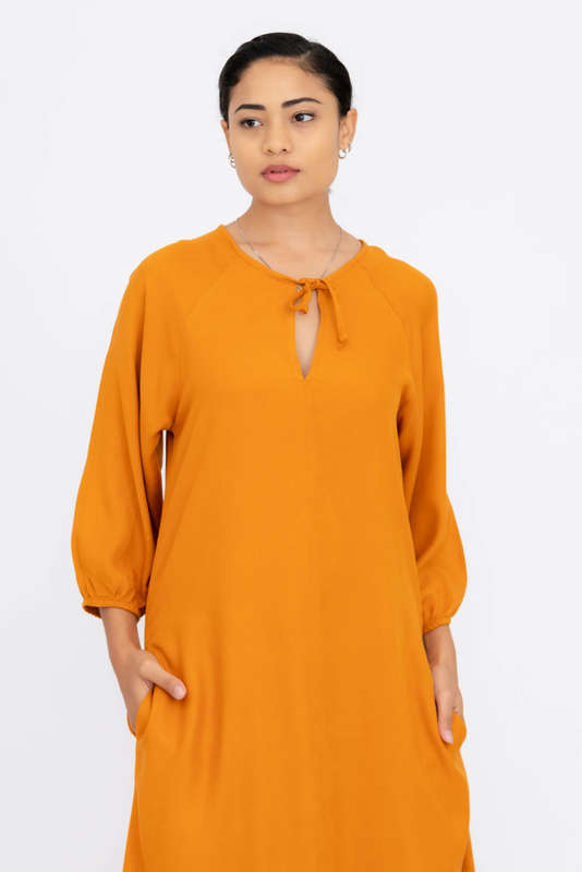 Noa Midaxi Long Sleeve Dress With Pockets