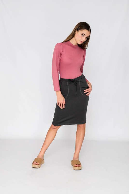 Fiona Bodycon Drawstring Skirt With Pockets