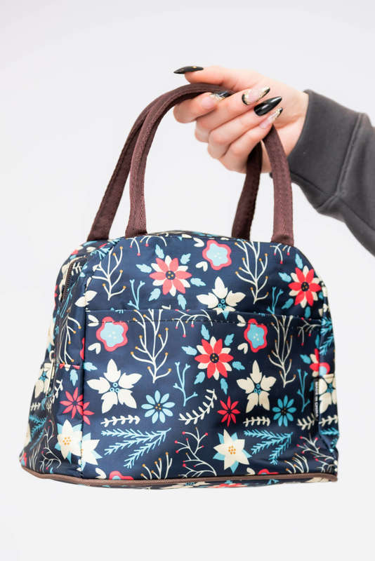 Printed Lunch Cosmetic Travel Bags Tote Bag With Pocket