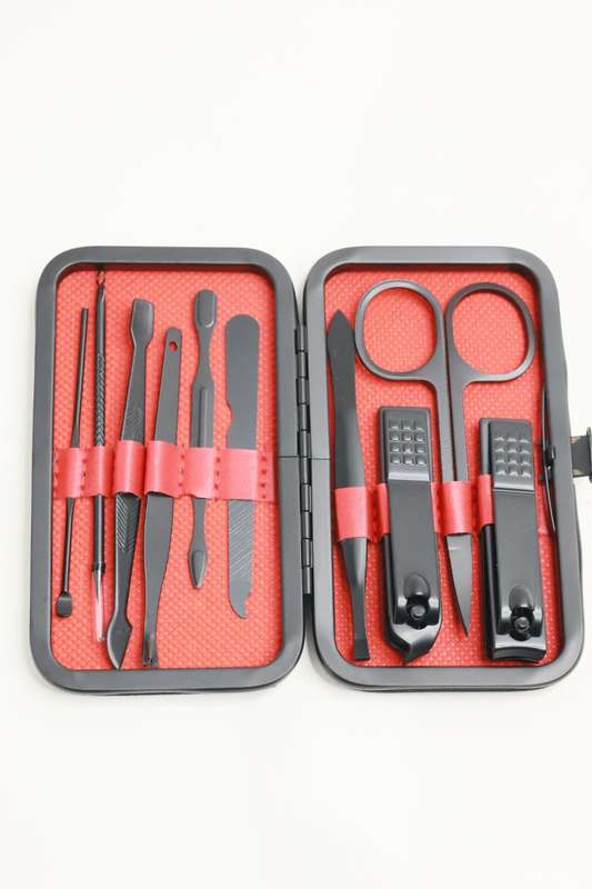 Nail Clippers Manicure &amp; Pedicure Tools Nail Tools 10 Piece Stainless Steel Set Black PROMO-2...