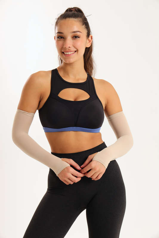 Lets Slim Compression Cooling UV Protection Sun Sleeves Long Arm Cover Warmers