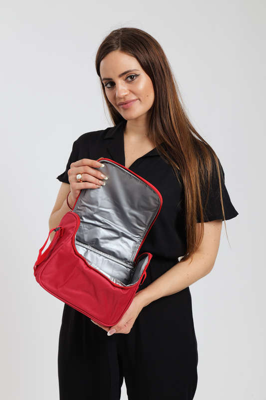 Sannea Stripe Thermal Insulated Lunch Bag Portable Foil Cooler Bag 6L