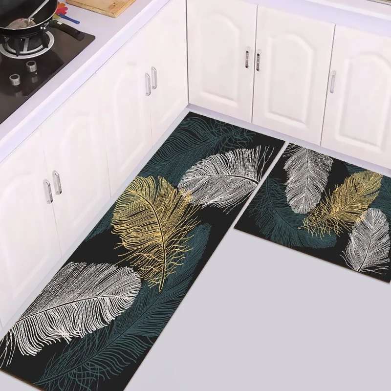 2 Piece Anti Fatigue PVC Kitchen &amp; Bathroom Non Slip Mat Set