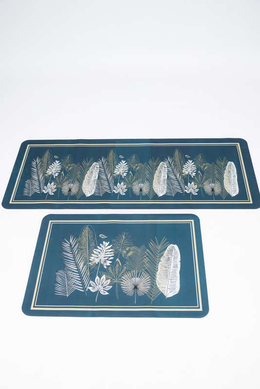 2 Piece Anti Fatigue PVC Kitchen &amp; Bathroom Non Slip Mat Set