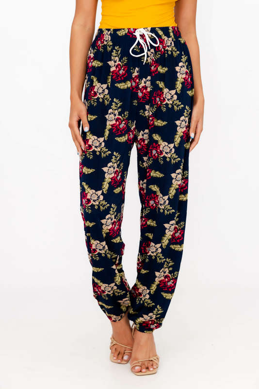 Casual Printed Harem Wide Leg Everyday Pants