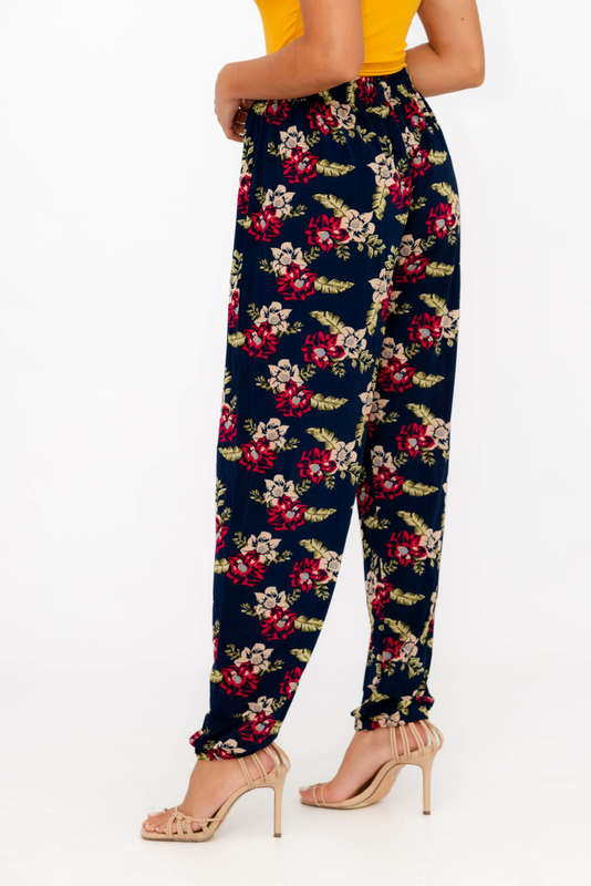Casual Printed Harem Wide Leg Everyday Pants