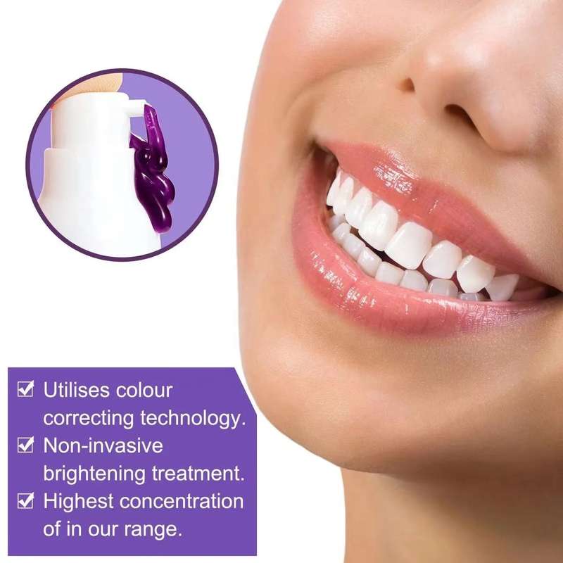 V34 Purple Corrector Teeth Whitening Toothpaste Stain Remover 30ml PROMO-2-FOR-1